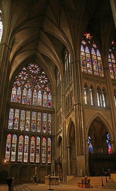 Vue du transept nord - French School